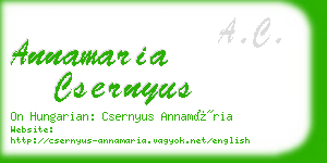 annamaria csernyus business card